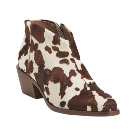 DOLCE VITA Cocoa Made In Brazil Leather Safira Ankle Booties